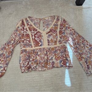 Altard State Blouse flare sleeves